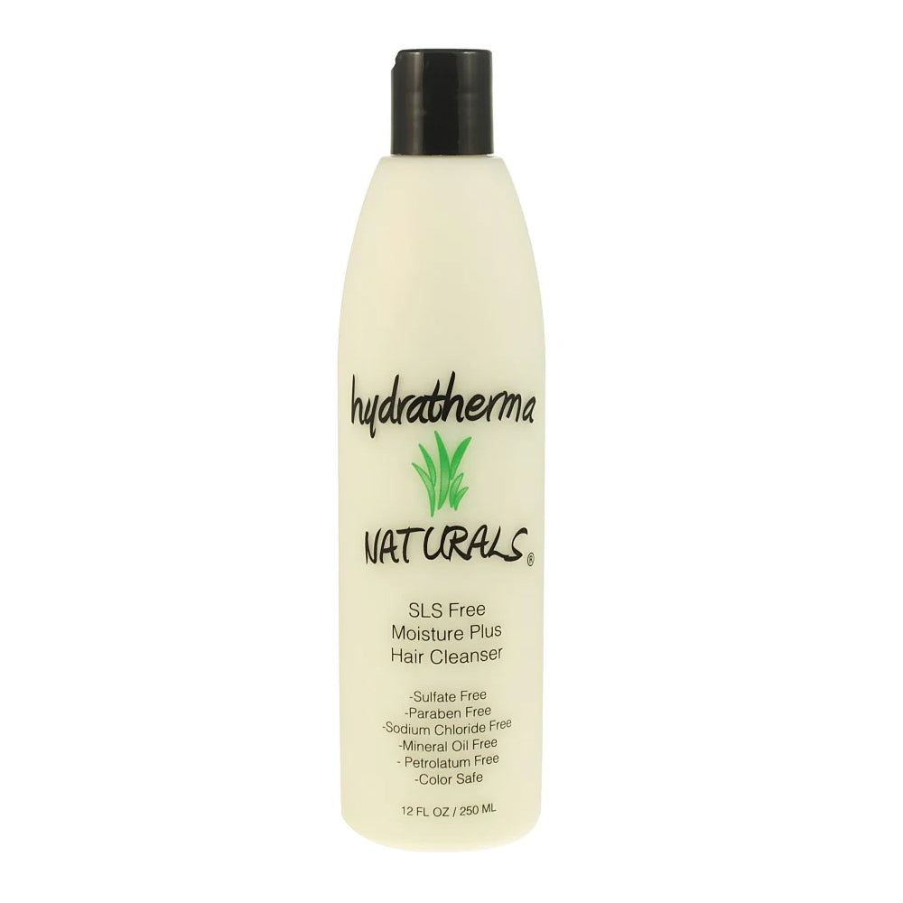 Hydratherma Naturals SLS Free Moisture Plus Hair Cleanser for Gentle Cleansing 12Oz (250ml)